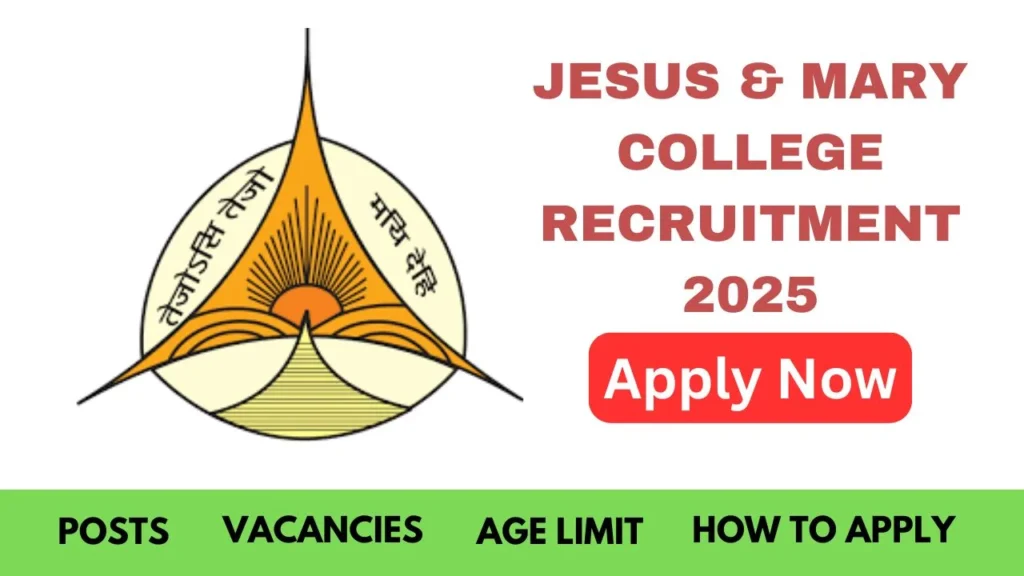 Jesus & Mary College Recruitment 2025