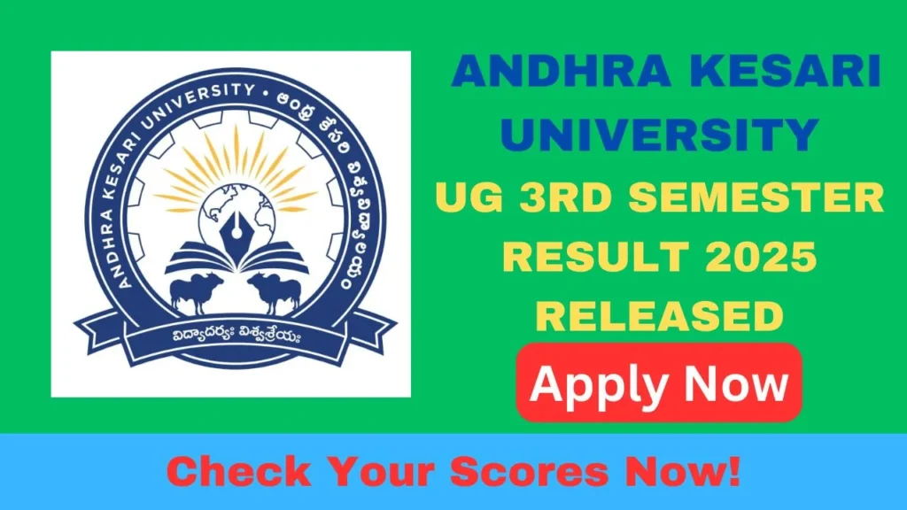 Andhra Kesari University UG 3rd Semester Result 2025