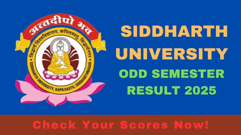 Siddharth University Odd Semester Results 2025